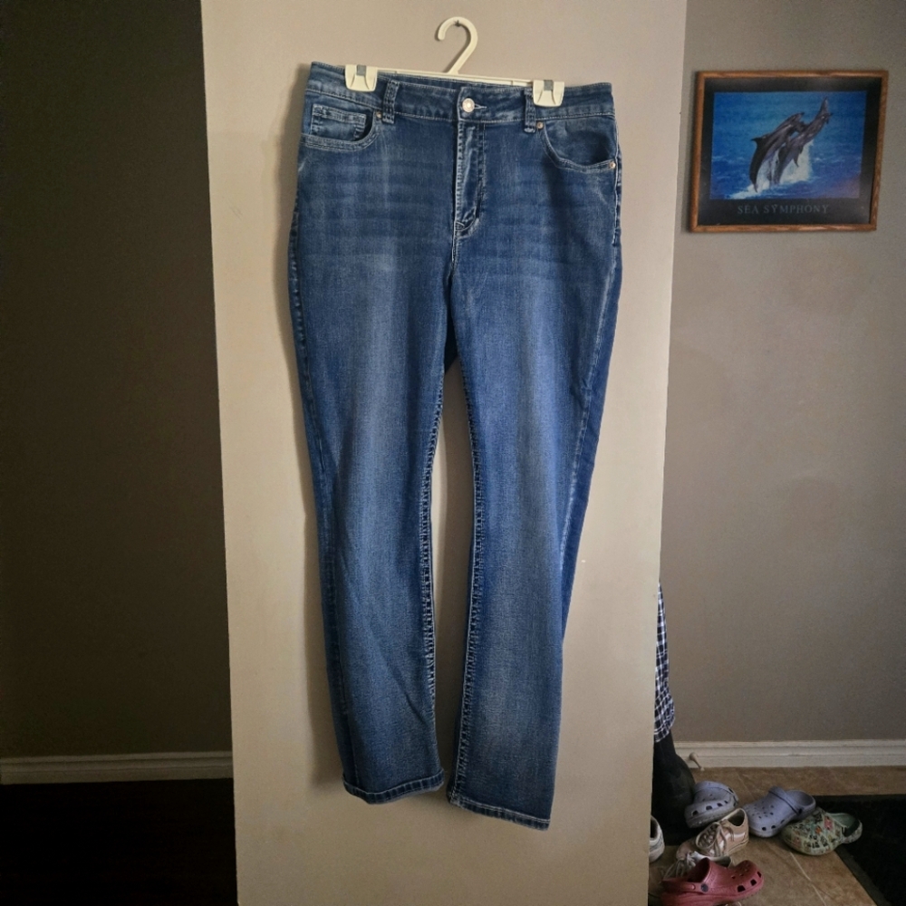 Warehouse One Women Straight Cut Denim Jeans 36